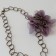 Antique brass-look necklace with dusty lavender flower accent